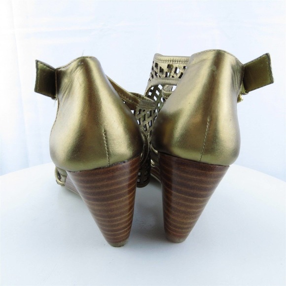 Enzo Angiolini Women‎ Gladiator Shoes Quinn Bronze Leather Buckle Size 8 Medium - Picture 7 of 10